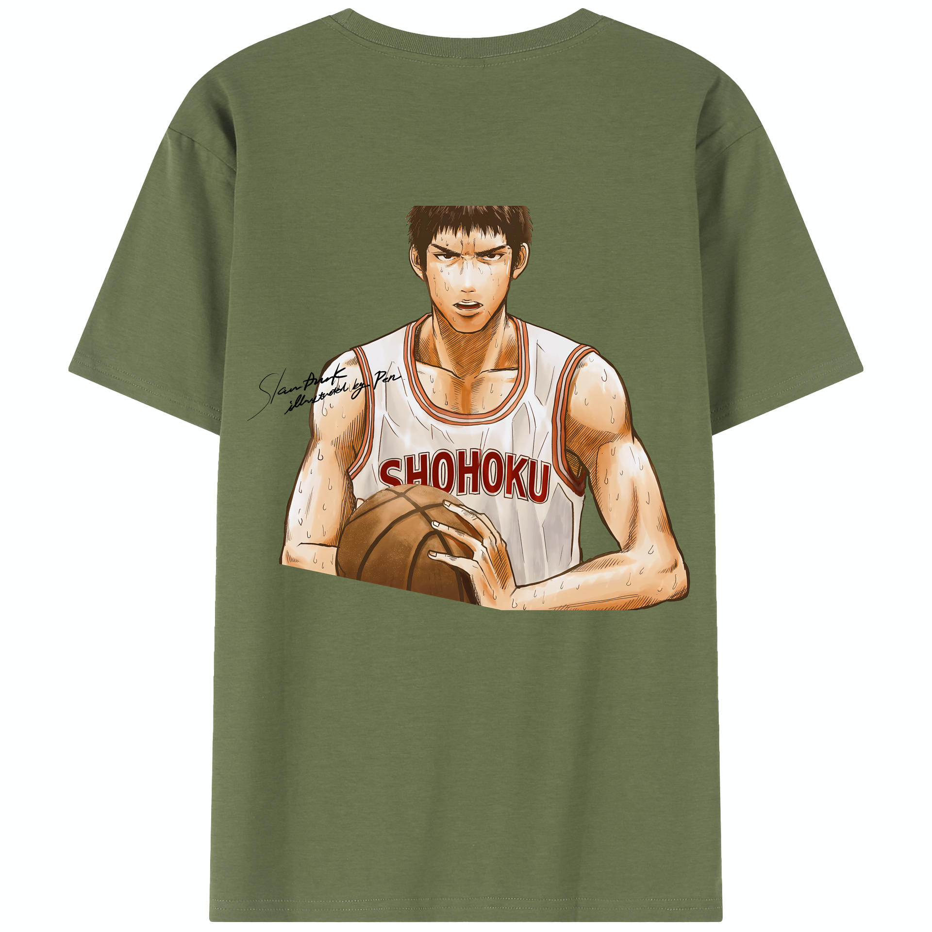 SLAM DUNK／スラムダンク 綿100％半袖Tシャツ（背面プリント）